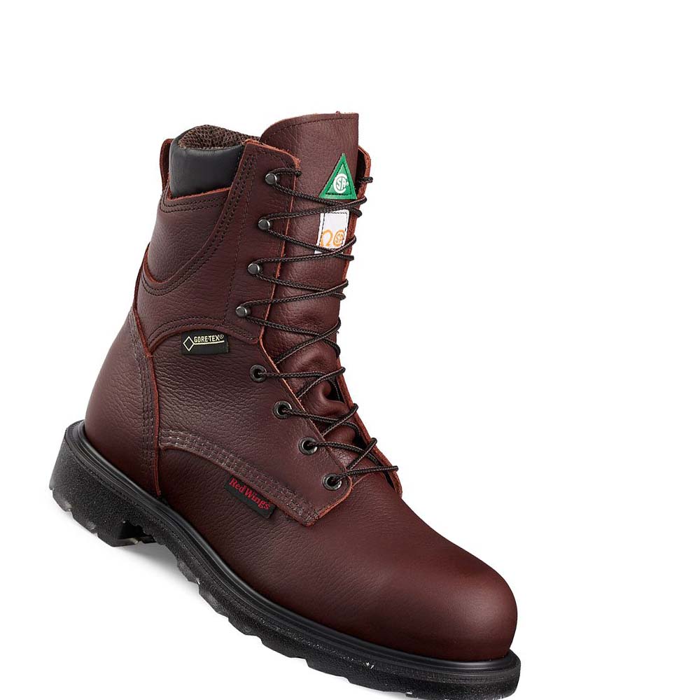 Red Wing SuperSole® 2.0 8-inch CSA Safety Toe Men\'s Waterproof Boots Burgundy | ZA 368OKI